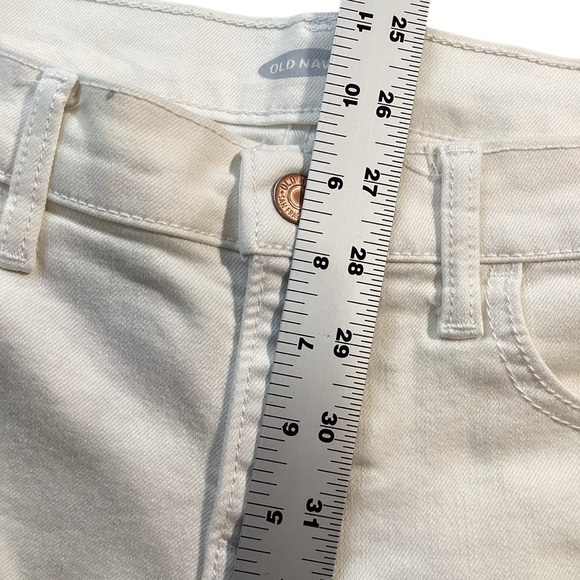 2 Pair Old Navy‎ Cuffed Wow Shorts Size 6 Washed Black & Bright White - Picture 10 of 14